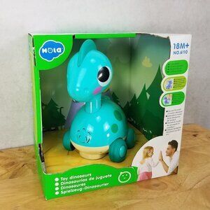 NEW HOLA 18m+ Baby Toddler Dinosaur Push Interactive Toy Turquoise Green